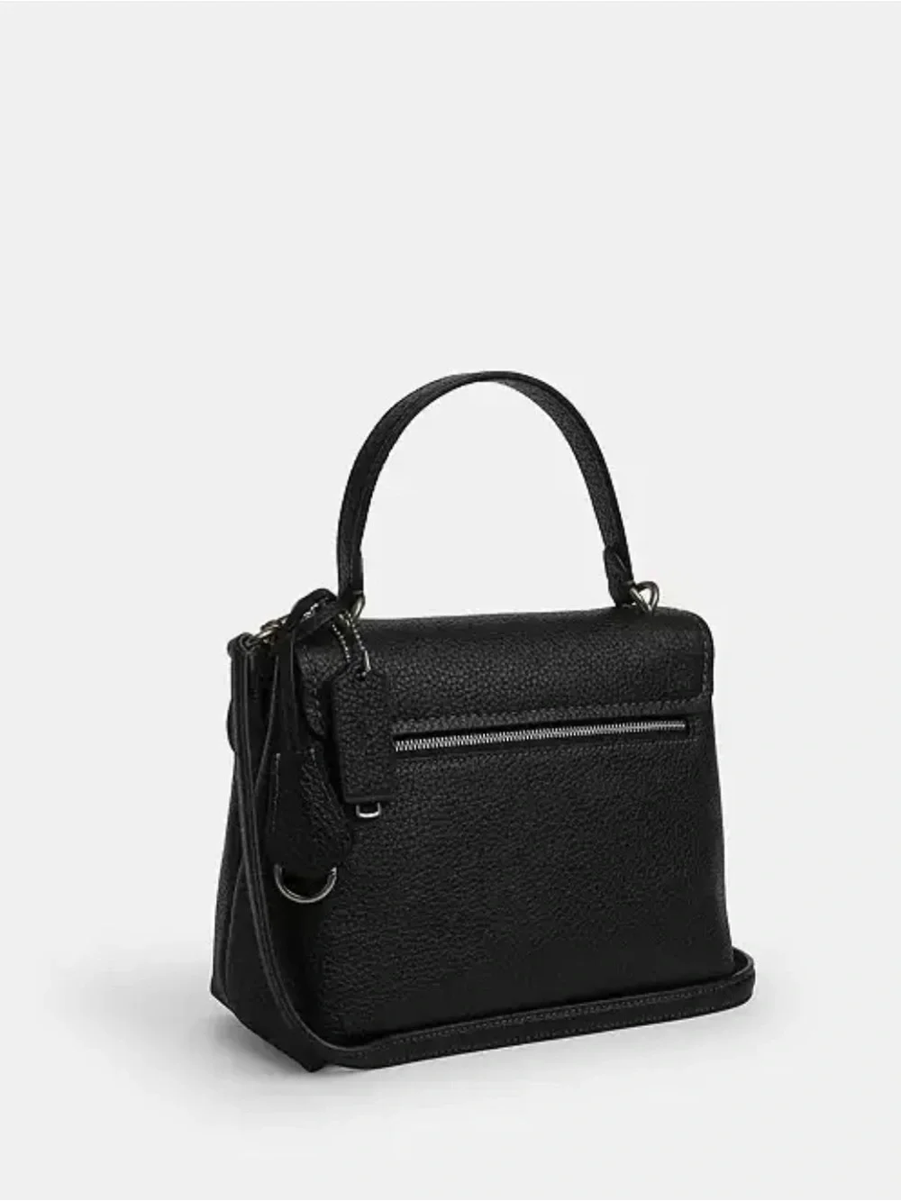 Coach Black Pebbled Leather Satchel